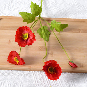 Hot Bán Đổ Xô Papaver Rhoeas Bất Cảm Ứng Lụa Nhân Tạo <span class=keywords><strong>Poppy</strong></span> Hoa Cho Hoa Sắp Xếp Halloween & Giáng Sinh Trang Trí - Product Image 6