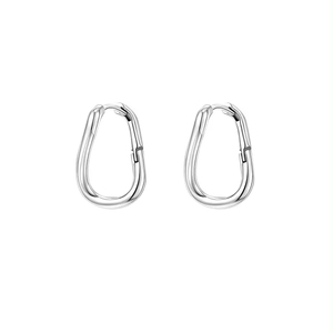 Pendientes de <span class=keywords><strong>Plata</strong></span> de Ley 925 con forma de triángulo geométrico, <span class=keywords><strong>aros</strong></span>, estilo minimalista personalizado para mujer - Product Image 1