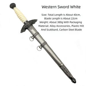 Espada de Comando Estilo Europeo, Sable de Caballero Occidental, Acero Inoxidable, Mano Derecha, Hoja de 220 mm, Accesorio para Películas y Juegos, Decoración Artesanal - Product Image 2