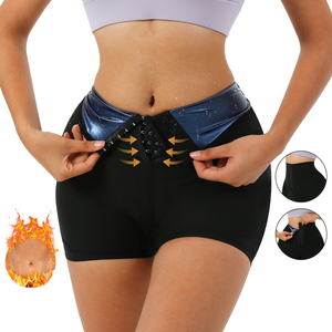 Logo personnalisé Sauna Sweat Shapewear Shorts pour femmes Pantalon taille haute Ventre Taille Formateur Shorts Body Shaper - Product Image 2