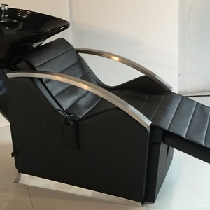 Vente flash : mobilier de salon de coiffure, bac à shampoing, chaise de lavage de cheveux, lit de shampooing électrique avec évier en céramique, moderne - Product Image 5