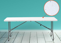 Table pliante rectangulaire bon marché de 6FT 180cm Tables pliantes en plastique HDPE pour événements en plein air