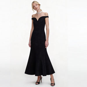 Avondjurk met off-shoulder halslijn voor dames |   Elegante jurk voor bruiloften, gala's, black tie-evenementen en formele gelegenheden - Product Image 2