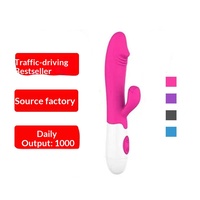 Bâton de massage silencieux en silicone à double vibration simulée