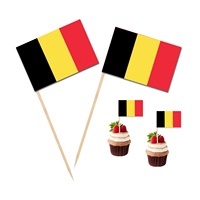 Drapeau belge Gâteau Signature Style Européen Occidental Cuisson Décoration Fête Dessert Personnalité Petit Drapeau