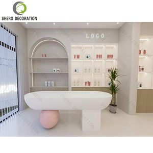 Gabinete de exhibición cosmético de lujo con diseño de muebles de tienda personalizable, soporte cosmético de moda para decoración de interiores de tienda - Product Image 3