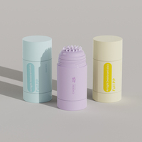 Flacon vide personnalisé de 50 ml en plastique PP à remplissage par le haut, avec mécanisme rotatif, pour déodorant solide en gel ou baume, conteneur rond pour stick déodorant