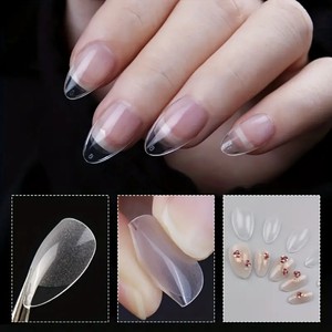 600 unids/caja de Gel suave de almendra transparente X puntas de <span class=keywords><strong>uñas</strong></span> extensión de <span class=keywords><strong>uñas</strong></span> medio <span class=keywords><strong>mate</strong></span> acrílico <span class=keywords><strong>uñas</strong></span> postizas <span class=keywords><strong>cortas</strong></span> - Product Image 2