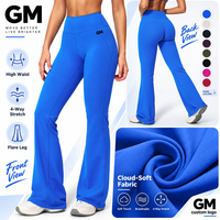 Nouvel Arrivage GM – Pantalon Évasé Effet Nuage Taille Haute Extensible Doux Rehausseur de Fesses – Tenue Décontractée Sportive Gym Fitness Yoga