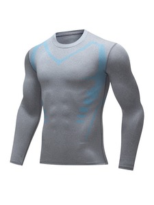 Camiseta Deportiva de Manga Larga con Cuello Redondo, Transpirable, de Compresión, de Secado Rápido, de Spandex/Poliéster para Hombre, para Gimnasio, Fitness y Entrenamiento, 2026 - Product Image 4