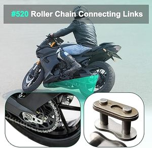 8 piezas de eslabones de cadena de repuesto 520 para motocicleta, moto de cross, <span class=keywords><strong>ATV</strong></span> y Quad de 50cc, 70cc, 90cc, 110cc, <span class=keywords><strong>125cc</strong></span> - Product Image 2