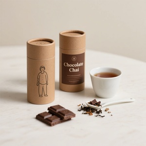 Emballage en tube de papier recyclable personnalisé, adapté aux biscuits au chocolat Fortea. Permet différents designs. - Product Image 5