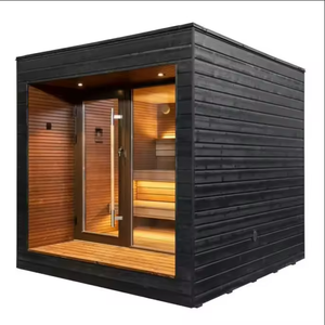 <span class=keywords><strong>Grand</strong></span> sauna familial en bois de <span class=keywords><strong>cèdre</strong></span>/sapin au Canada-Salle de sauna carrée extérieure pour 6 personnes - Product Image 1