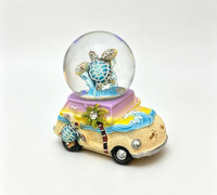 Globe d'eau en résine de Majorque, Dauphin, Tortue, Flamant rose, Gecko, Dodo, Globe d'eau océanique multi-styles, Souvenir de plage personnalisé, Décoration de bureau