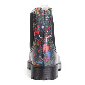 <span class=keywords><strong>Bottes</strong></span> <span class=keywords><strong>de</strong></span> <span class=keywords><strong>pluie</strong></span> montantes YL-1403 pour femme, antidérapantes, imperméables, imprimées couleur, style <span class=keywords><strong>vintage</strong></span>, haute qualité - Product Image 4