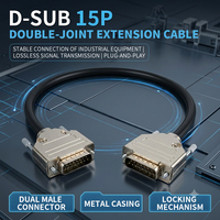 Cable Personalizado DB15 Macho a Macho, Cable Conector D-Sub de 15 Pines con Cubierta Metálica, Fabricante de Arnés de Cables OEM