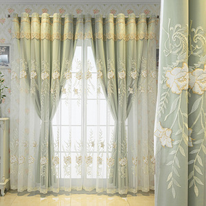 Eleganti <span class=keywords><strong>Tende</strong></span> di Lusso <span class=keywords><strong>con</strong></span> Ricami in Pizzo per Soggiorno, <span class=keywords><strong>Tende</strong></span> Oscuranti a Doppio Strato <span class=keywords><strong>con</strong></span> Tessuti Trasparenti - Product Image 3
