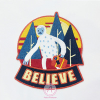 Bordure découpée au laser merrow patch de broderie à coudre usine écologique accessoire de vêtement direct
