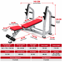 Alat Latihan Angkat Beban dan Leg Curl Multi-Stasiun Berkualitas Tinggi yang Dapat Disesuaikan, untuk Home Gym dengan Gaya Flat