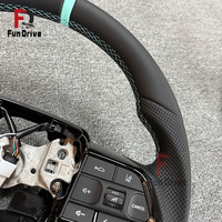 Volant en cuir GR Sport avec surpiqûres bleu cyan en stock pour Toyota GR86, Hilux, Camry, LC300, LC79, Fortuner, 4Runner, Tacoma