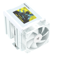 FEZCOOL CV620 Refroidisseur CPU compact à double tour avec écran LCD, refroidissement liquide, 6 caloducs, roulement fluide, liaison cuivre-aluminium, compatible sans éclairage
