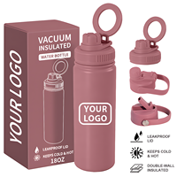 Gobelets magnétiques chinois à couvercle, placement stable sur n'importe quel bureau plat, gobelet isotherme en acier inoxydable de 18 oz, bouteille d'eau de voyage avec support pour téléphone