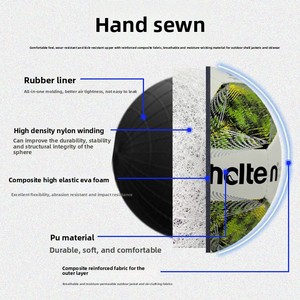 หนัง PU หนาพิเศษ ทนทานต่อการสึกหรอ เย็บด้วยมือ ฟุตบอลขนาด 5 สำหรับการแข่งขัน ฝึกซ้อม กีฬากลางแจ้ง สำหรับผู้ใหญ่ - Product Image 2