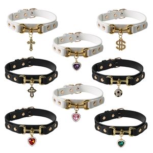 Collares Ajustables para Perros con Adornos de Corazón y Cruz, Cierre de Hebilla, Accesorios y Artículos Decorativos para Mascotas - Product Image 5