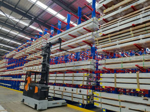 Étagère à tubes cantilever en acier robuste Jincanglian JCL-CH01 jaune et bleu, protégée contre la corrosion, pour entrepôt - Product Image 3