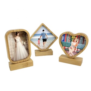 Chất lượng cao hình trái tim khung ảnh thăng hoa tre khung ảnh khoảng trống với từ tính cho Báo Chí nhiệt - Product Image 1