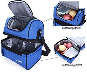 Adult Lunch Box Insulated Lunch Bag Large Cooler Tote Bag for Men, Women, Double Deck Cooler Food Cartoon 600D YS-0829 CN;ZHE - Product Image 3