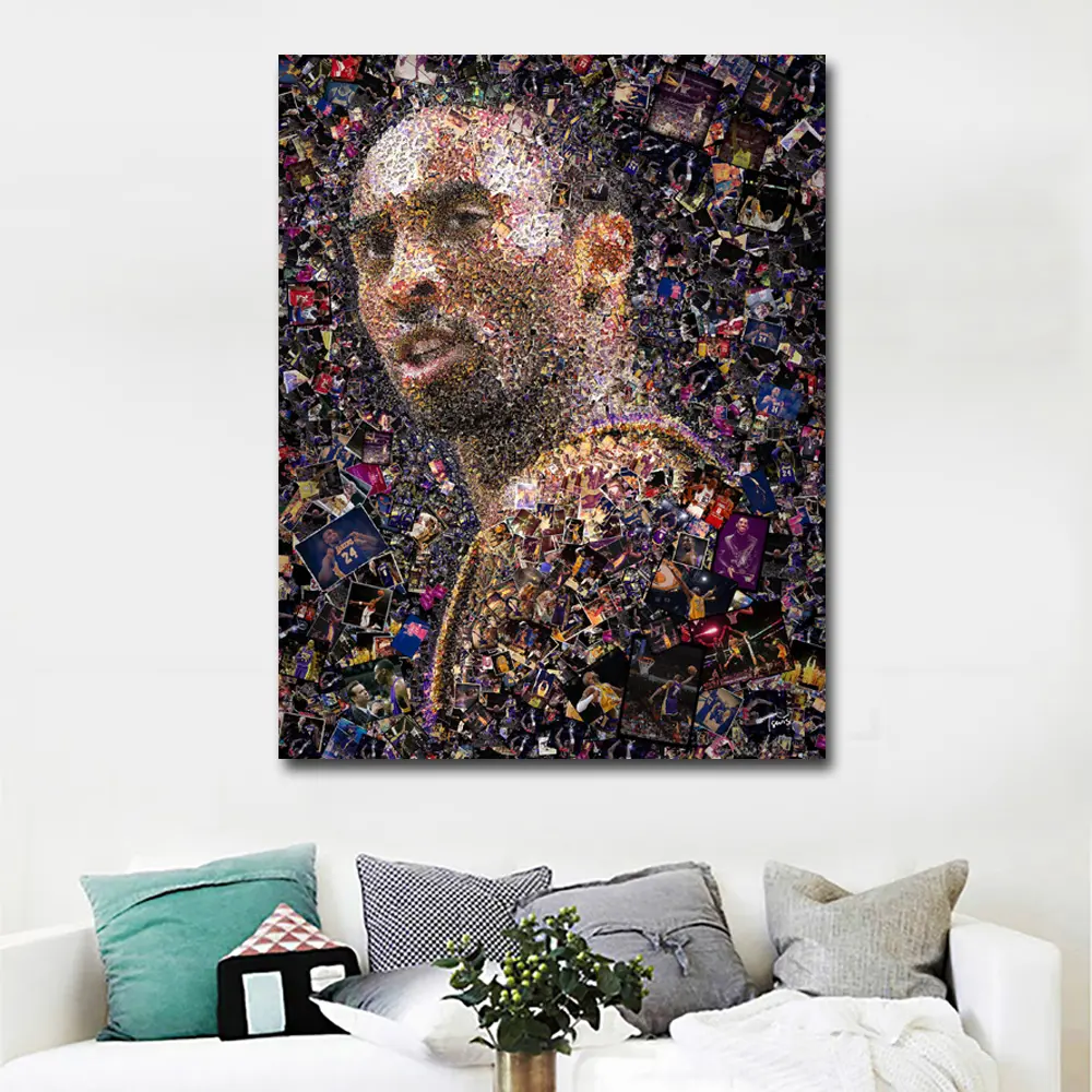 Hotsell Wall Art Basketball Star Portrait Painting Printed On Canvas Art Print Posters For Living Room Home Decor