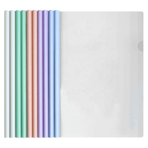 प्रस्तुति दस्तावेज़ pp प्लास्टिक फ़ाइल फ़ोल्डर स्लाइड बार रिपोर्ट कवर रॉड क्लैंप फ़ोल्डर - Product Image 2