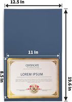 Protège-diplôme personnalisé bleu marine format A4 pour étudiants universitaires, porte-certificat pour la remise des diplômes