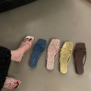 Summer Fashion Trend Women's Flat Silver Sandals Breathable Platform Flip-Flops Shoes - Product Image 4