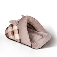 Meilleures ventes d'accessoires pour animaux de compagnie : Niche pour chat épaissie, chaude et confortable, type pantoufle et lit-caverne pour bureau