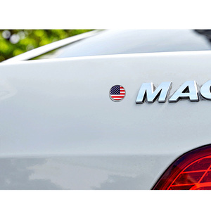 Mini Emblema Redondo para Motocicleta o Automóvil, Adhesivo con Logotipo Personalizado, Emblemas Metálicos con Bandera Estadounidense para Automóviles - Product Image 4
