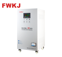Stabilisateur de tension monophasé entièrement automatique 30 kVA avec condensateur, commande par servomoteur, matériau en cuivre, 220 V, technologie SVC