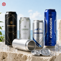 Canette de bière en aluminium vide avec couvercle, personnalisable avec logo imprimé, 250ml, 330ml, 355ml, 500ml, pour boissons, emballage en gros