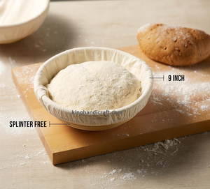 Panier de levage Banneton artisanal tressé à la main pour pain au levain, rond de 9 pouces en rotin naturel, Brotform, prix usine, vente en gros - Product Image 6