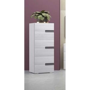 Cómoda de siete cajones modelo RIVER de roble nórdico y madera de barro - Product Image 1