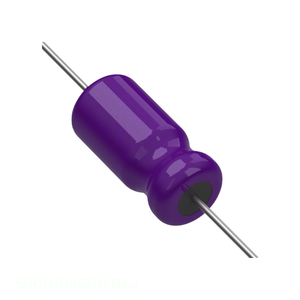 Condensateur canal fabricant CAP ALUM 10UF 16V AXIAL TH à montage traversant 10 uF 500D106G016BA2 - Product Image 1