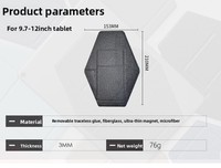 Support pliable portable en similicuir Lulin LP-26024, support adhésif invisible pour tablette, compatible avec iPad et Xiaomi Pad