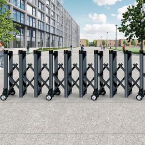 Barriera Espandibile per il Traffico, Recinzione Retrattile Ecologica in Alluminio per il Controllo della Folla, Cancello a Fisarmonica con Funzionamento Manuale/Elettrico - Product Image 1