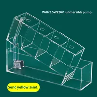 Aquarium Moderne Créatif pour Poissons Betta, en Acrylique, de Bureau, 150 ml, Multi-Compartiments, Zone d'Isolation, Filtre Auto-Circulant, Écologique, Sans…
