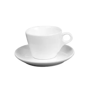 Groothandel Hoge Kwaliteit Wit Arabisch Thee Set Porselein Coffee Cup Sets En Schotel Keramische Kopje Koffie En Schotel Set Voor koop