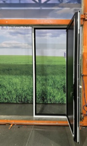 <span class=keywords><strong>Porte</strong></span> en aluminium à rupture thermique de conception simple, ouverture vers l'intérieur ou l'extérieur avec <span class=keywords><strong>porte</strong></span> à battant à <span class=keywords><strong>triple</strong></span> <span class=keywords><strong>vitrage</strong></span> et efficacité énergétique - Product Image 3