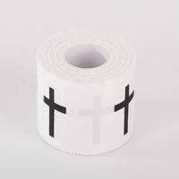 Bande de sport blanche en gros avec bord dentelé de 5 cm, facile à déchirer, en coton protecteur pour la gymnastique et la boxe, couvrant les poignets et les chevilles