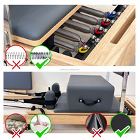 Équipement d'entraînement Pilates Reformer pliable de haute qualité pour usage domestique, personnalisable, pliable et écologique