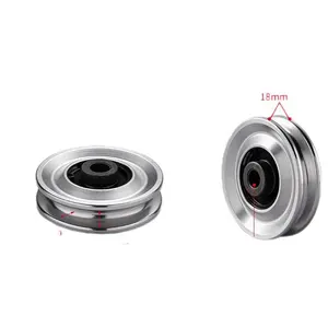 High quality mute bearing OEM support aluminum alloy pulley gym wheel 90mm round belt pulley for gym